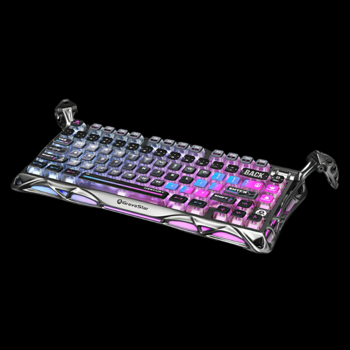 Gravastar Mercury K1 Pro Wireless Gaming Keyboard (Cyberpunk/Concrete)