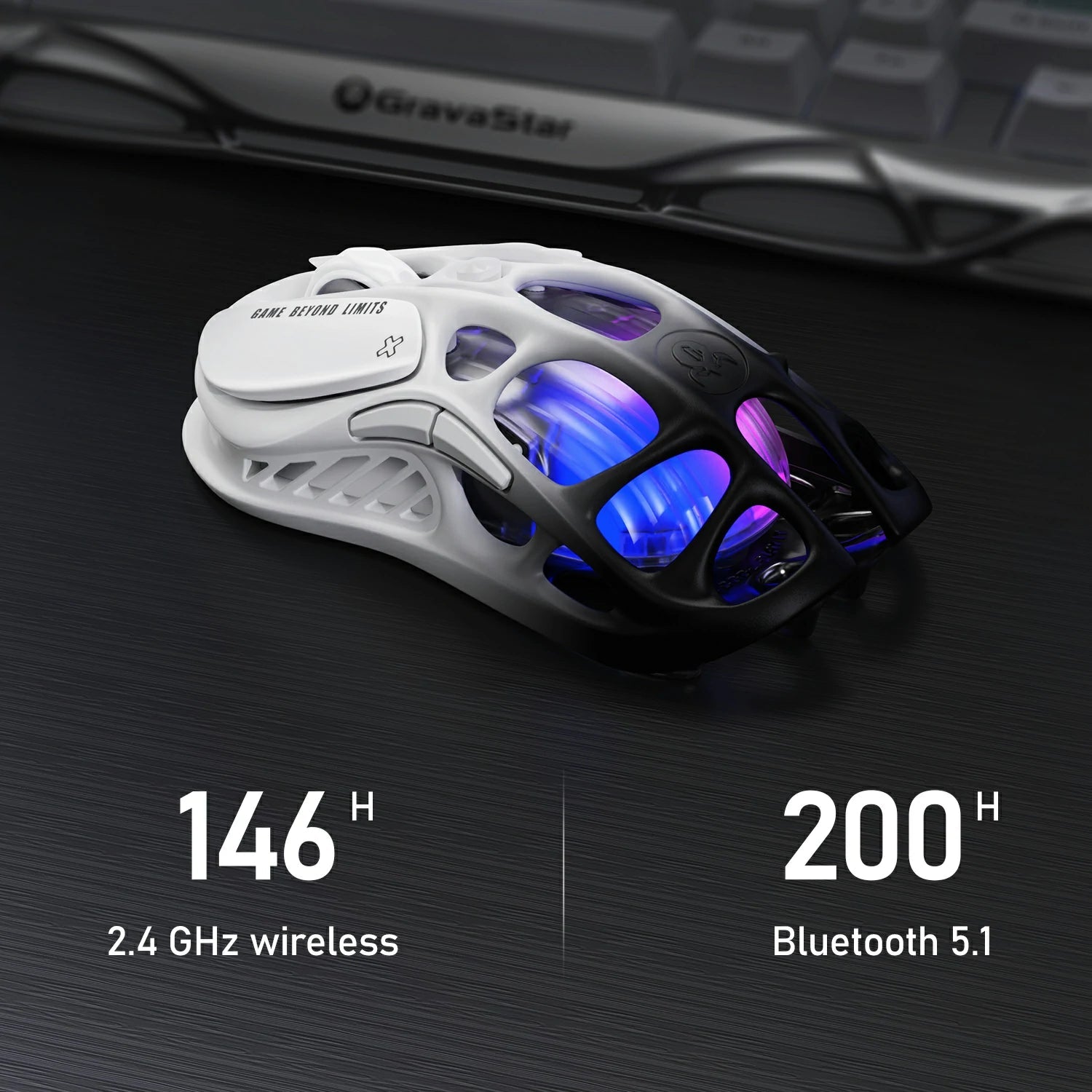 Gravastar Mercury M1 Pro Gradient Black Wireless Mouse