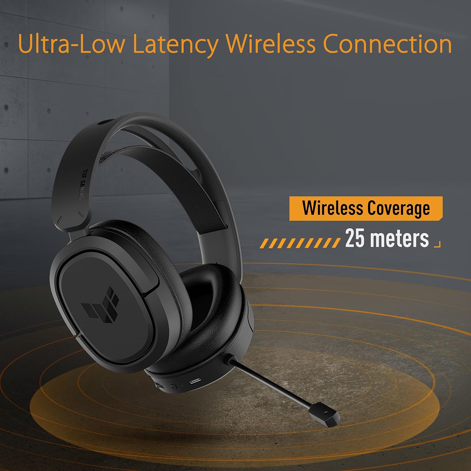 ASUS TUF Gaming H1 Wireless Gaming Headset Multi-Platform 7.1 Surround Sound Stereo