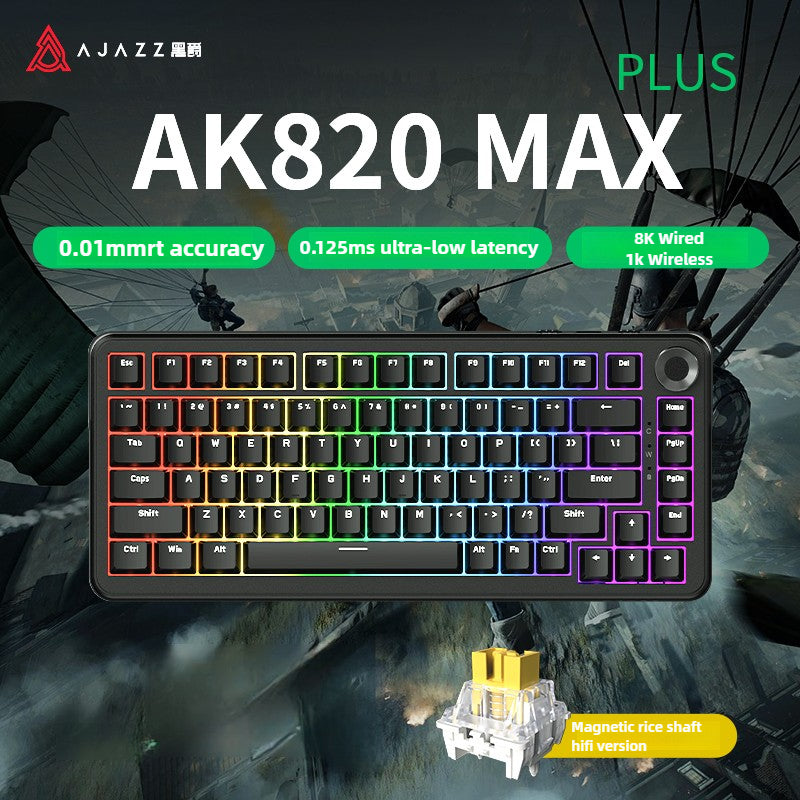 AJAZZ AK820 MAX Wireless 8K Magnetic E-Sports Keyboard 0.01mm 128K 8000mah