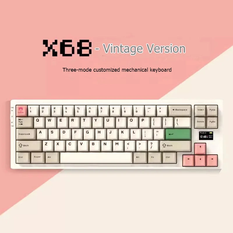 Limited Edition VGN X68 Mini Hot Swap RGB Backlit Three-Mode Customized Keyboard