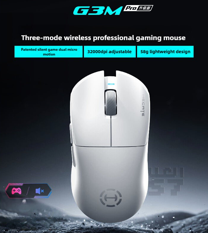 HECATE G3M PRO+ Hybrid Switch 32K DPI 550mah 58g Gaming Mouse