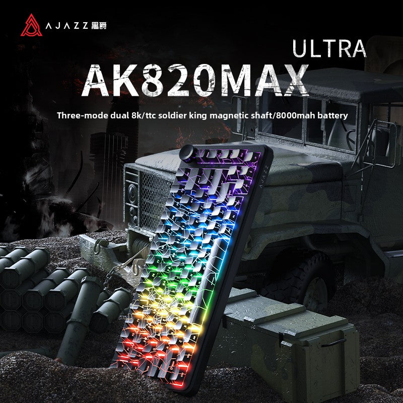 AJAZZ AK820 MAX Wireless 8K Magnetic E-Sports Keyboard 0.01mm 128K 8000mah