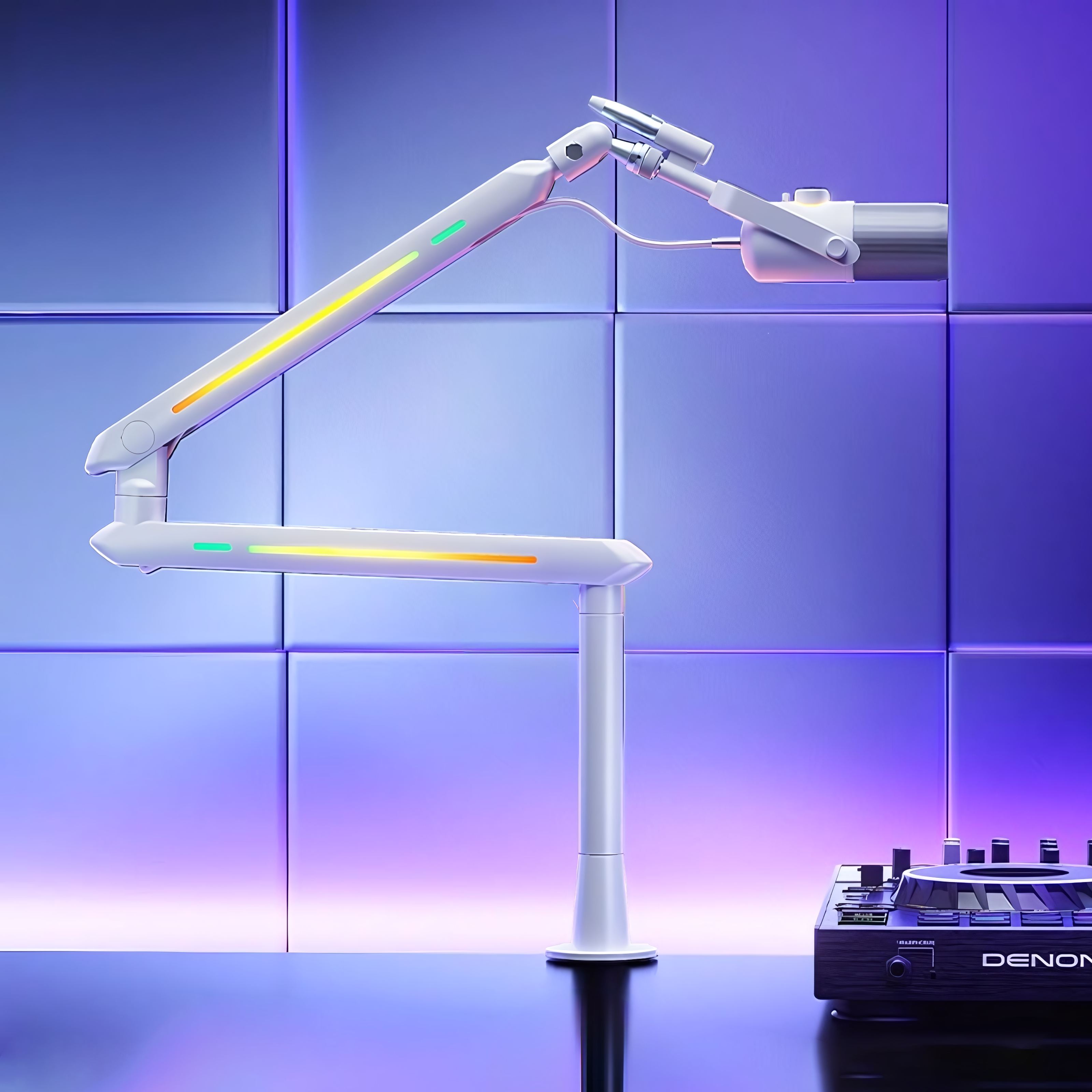 HUMANEX AX3 PRO Aluminum RGB Low Profile Mic Stand Black