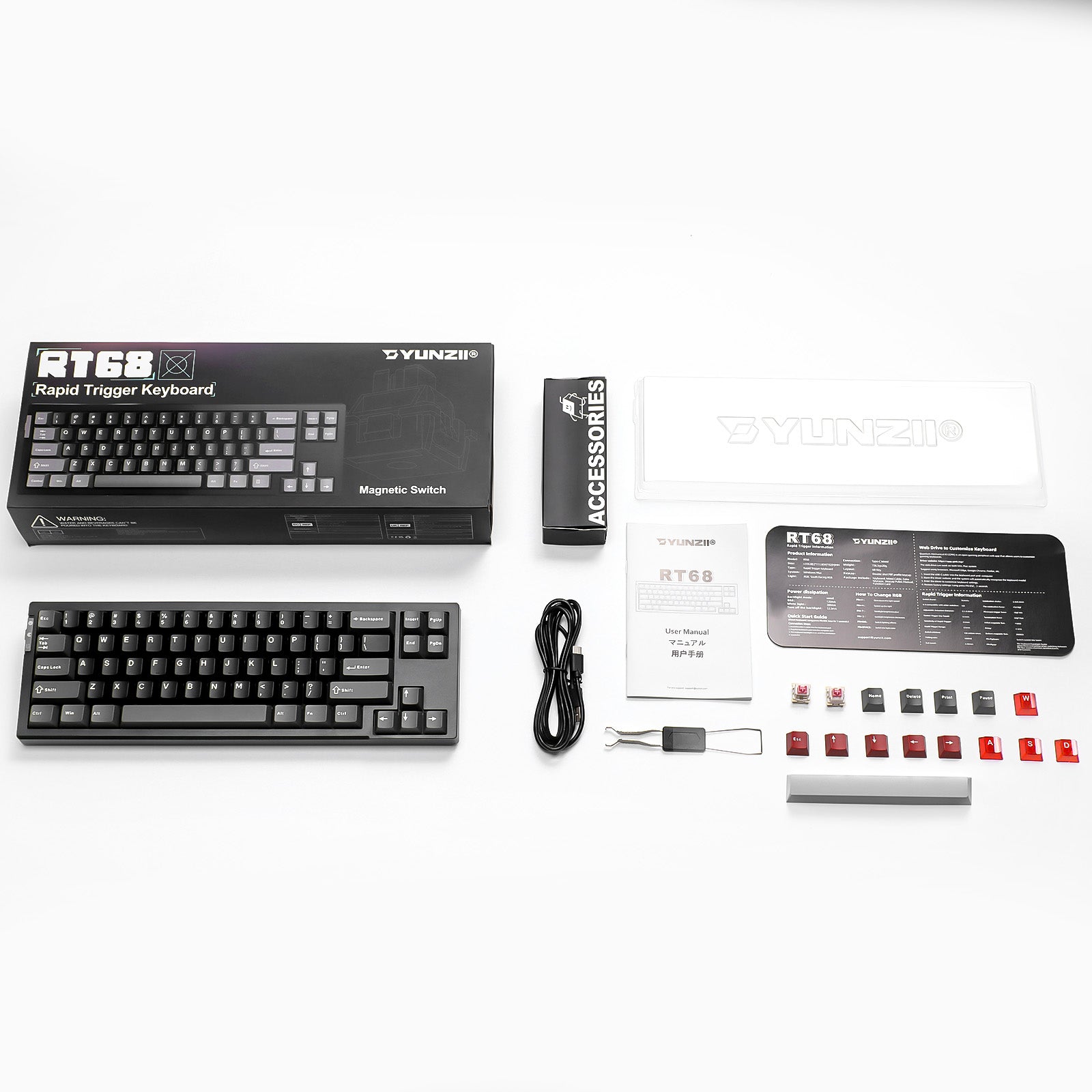 YUNZII RT68 Limited Edition Hyper Fast Magnetic Gaming Keyboard
