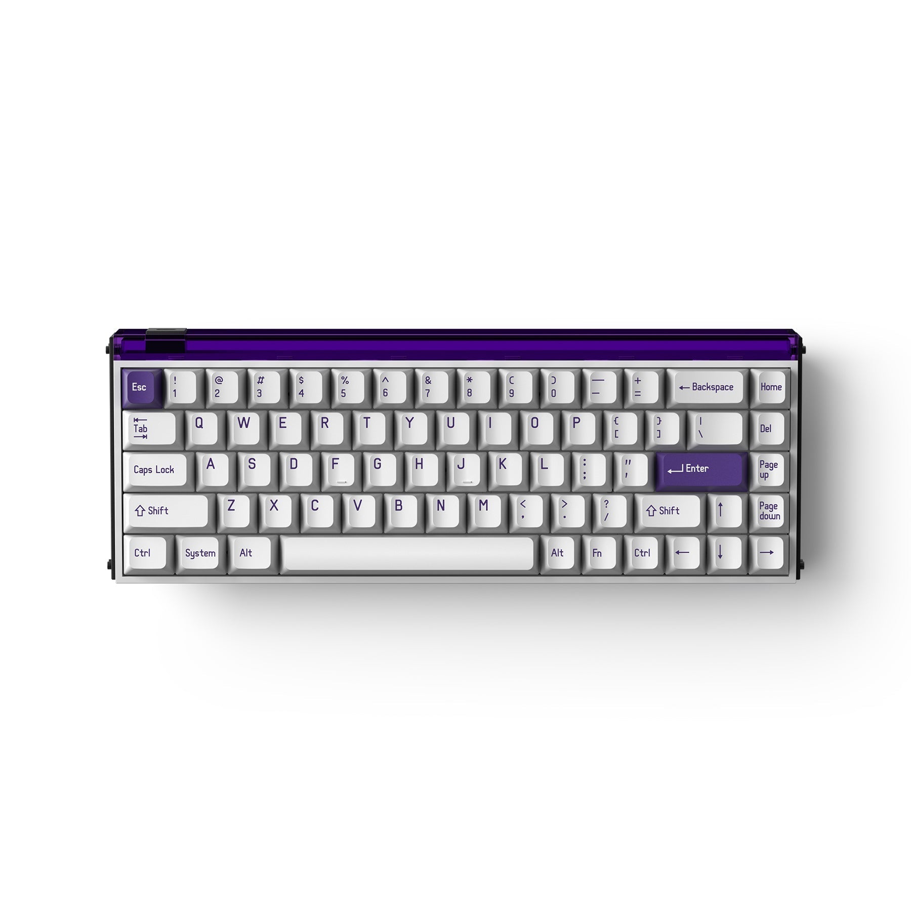 شحن مجاني MelGeek Made68 Pro Purple Magnetic E-sports Keyboard