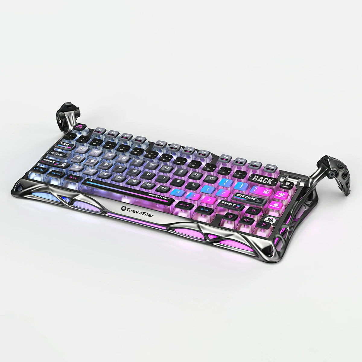 Gravastar Mercury K1 Pro Wireless Gaming Keyboard (Cyberpunk/Concrete)