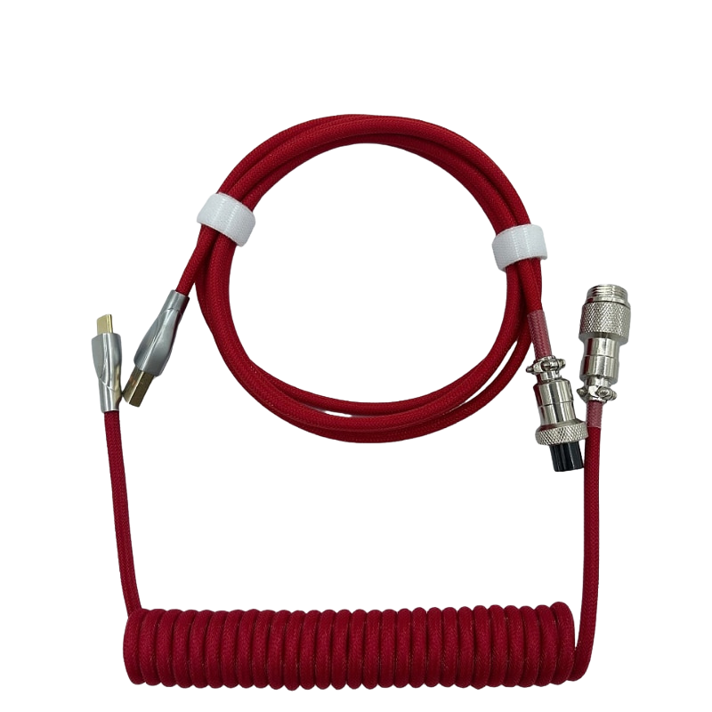 1.8M Red Coiled Cable type C