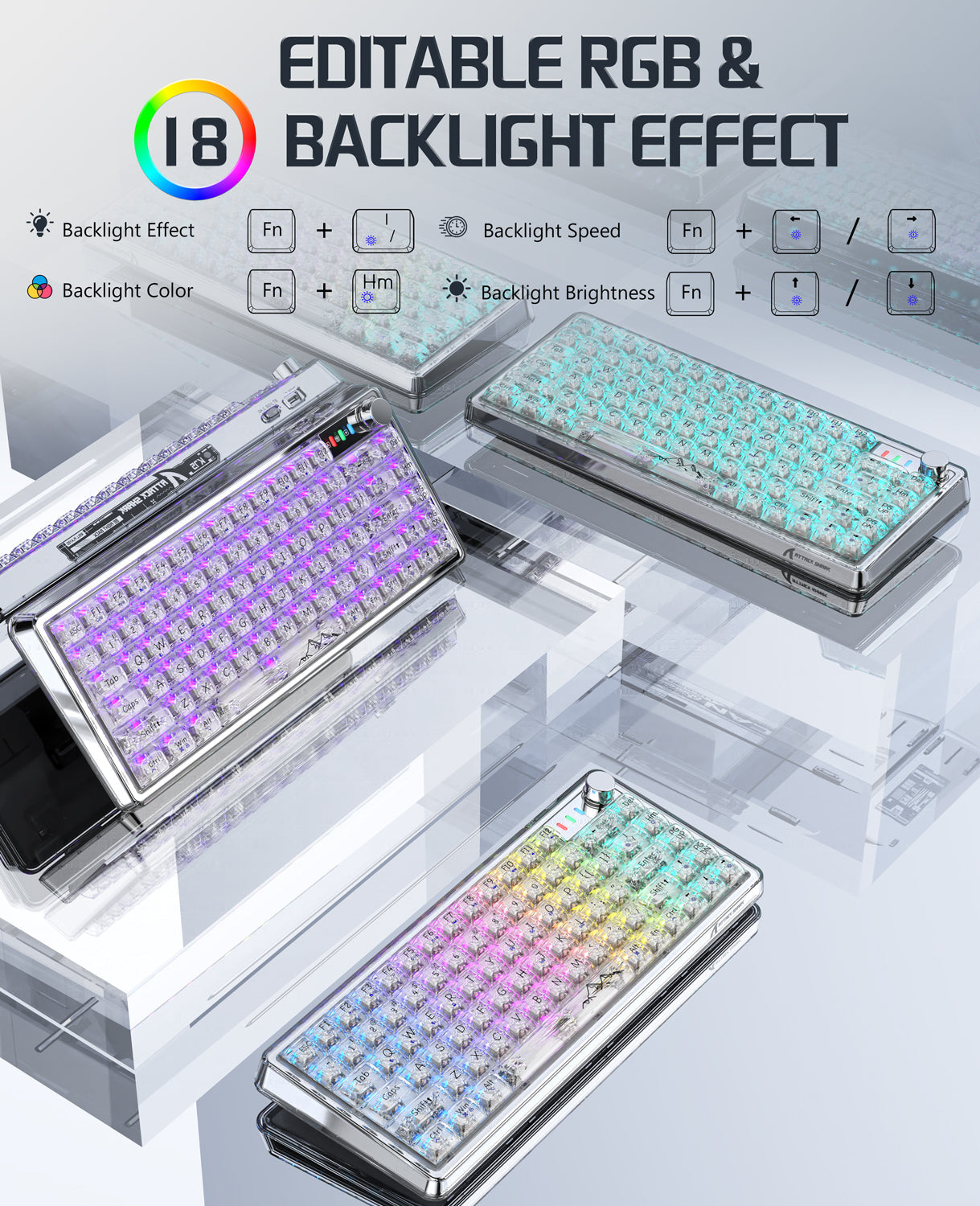 【未使用品】メカニックキーボード　Blackshark K75 RGB 無線接続 楽天市場】【送料無料】K75メカニカルキーボードガラス軸ホット