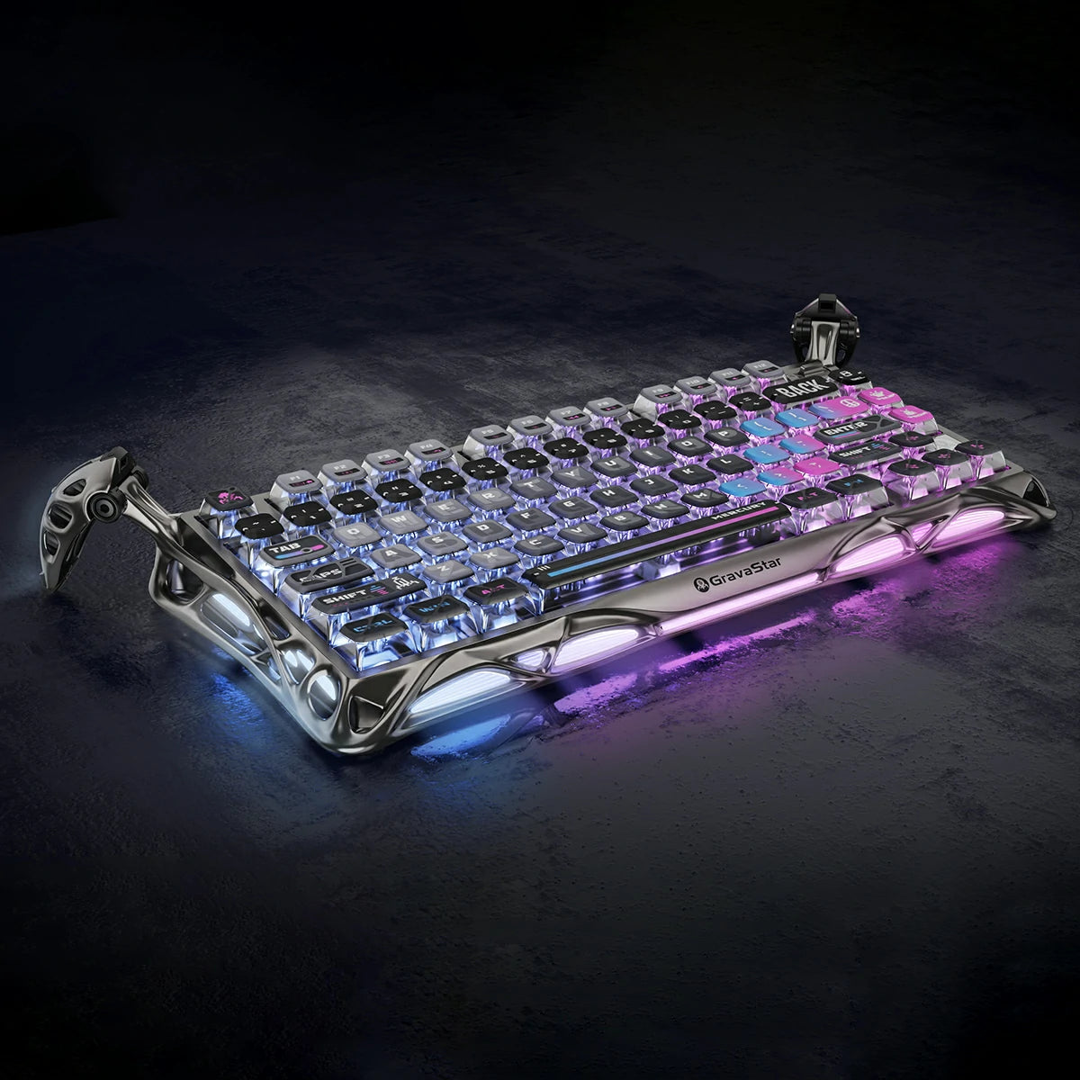 Gravastar Mercury K1 Pro Wireless Gaming Keyboard (Cyberpunk