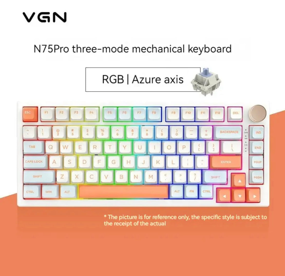 لوحة المفاتيح اللاسلكية Vgn N75 Pro ثلاثية الوضع 