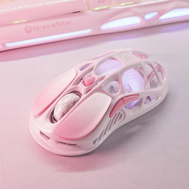 Gravastar M1 Rose Pink Wireless Mouse Magnesium Alloy Gaming Mouse