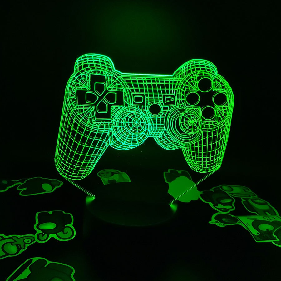 Gamepad Controller 3D illusion Battery Night Lights