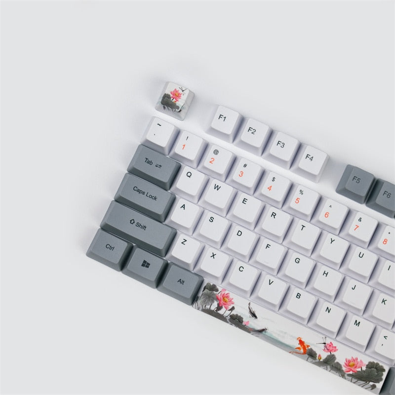 Fish Retro Dye Sublimation PBT Keycaps OEM Profile