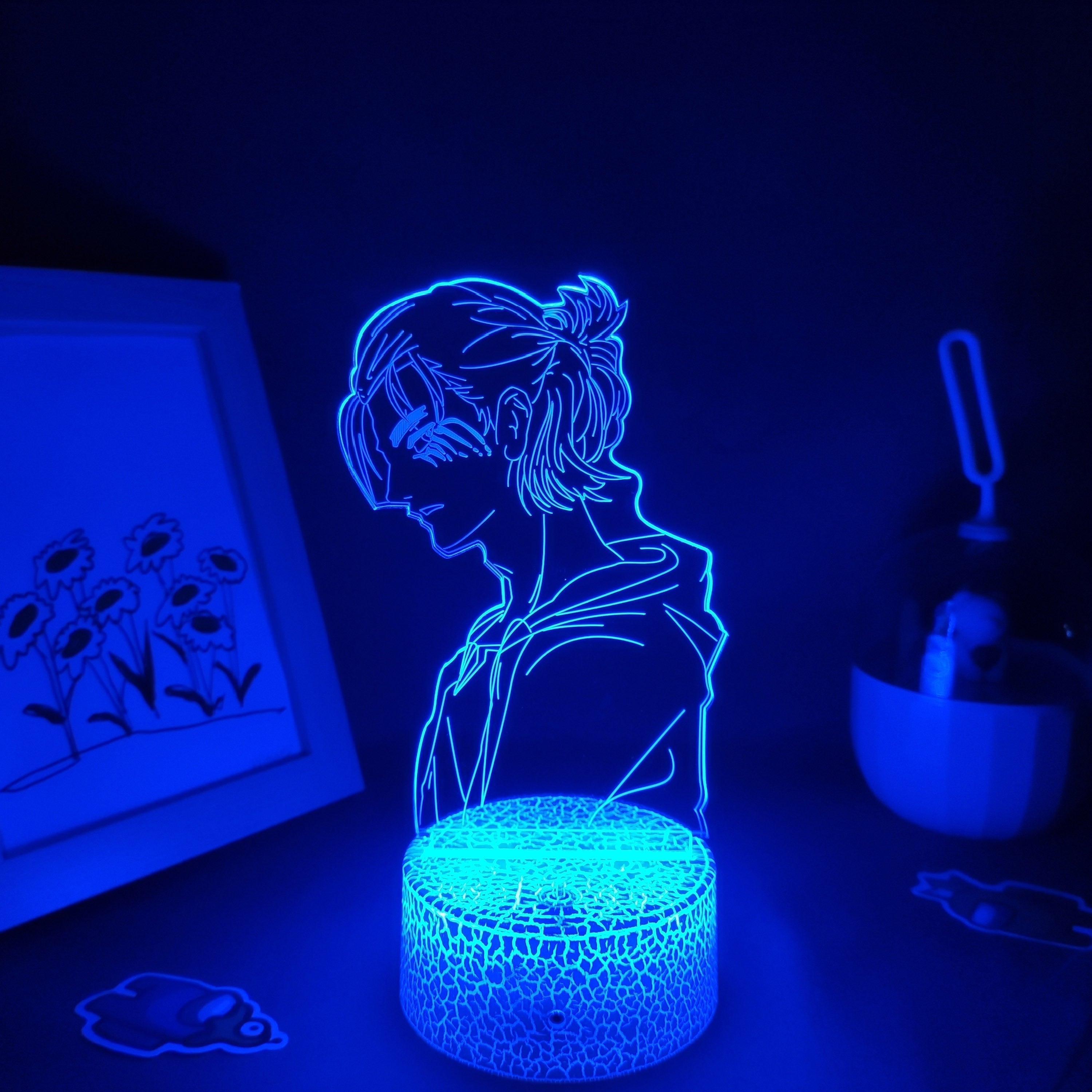 Shingeki No Kyojin Eren Yeager Jaeger Led Night Light