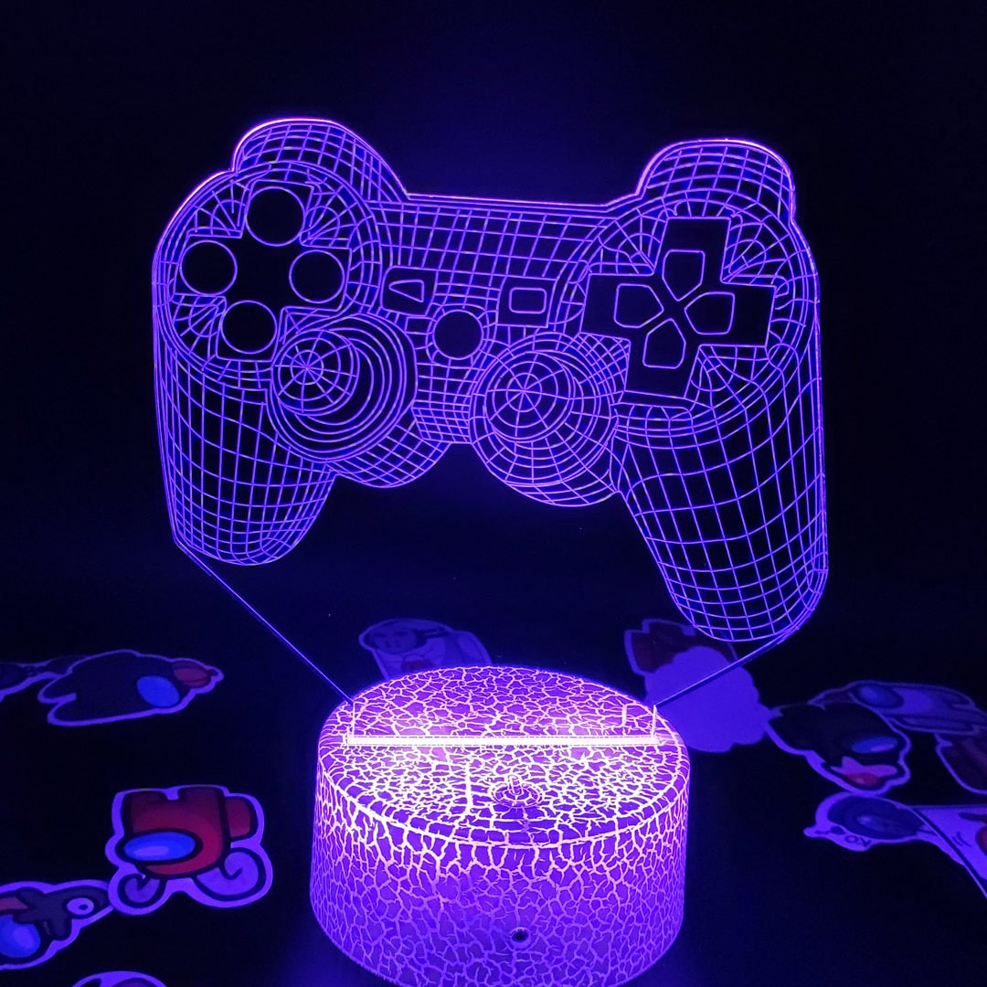 Gamepad Controller 3D illusion Battery Night Lights