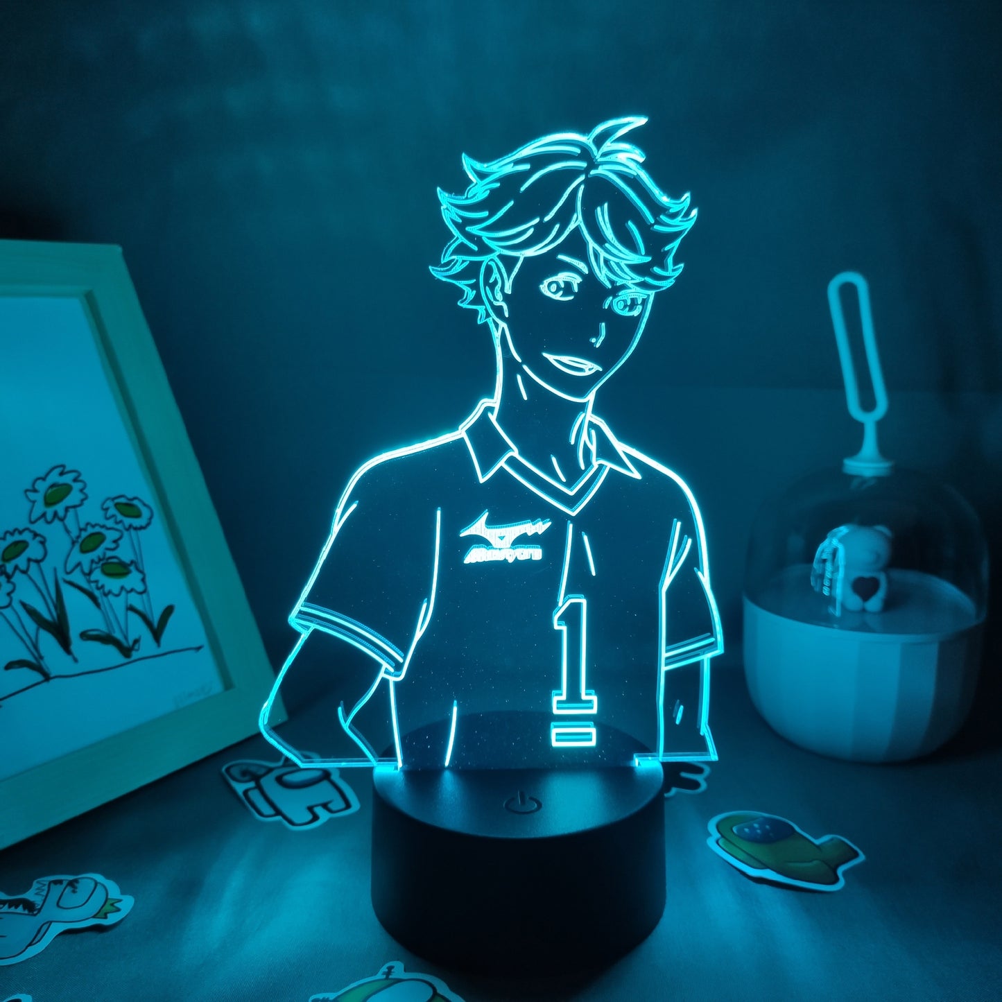 Haikyuu الشكل تورو أويكاوا 3D LED RGB أضواء الليل