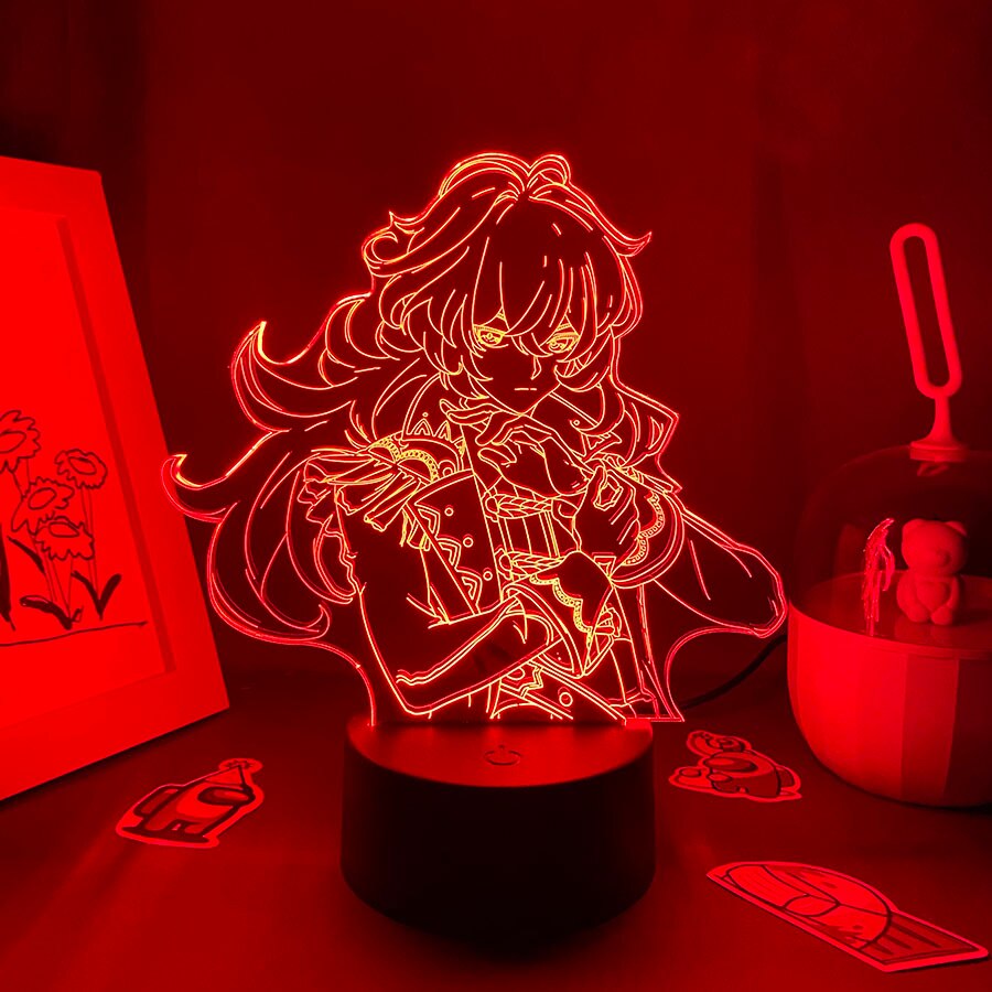 Genshin Impact Game Figure Diluc 3D Night Light