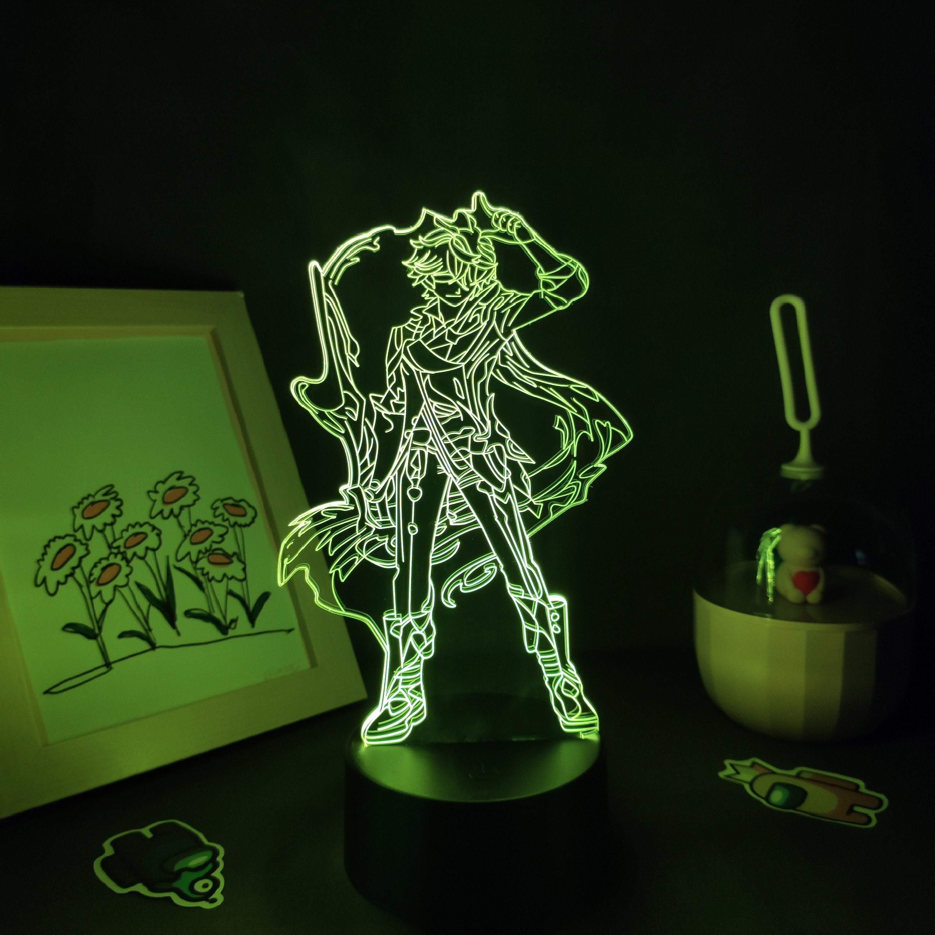 Genshin Impact Game Figure Zhong Li 3D Lamps