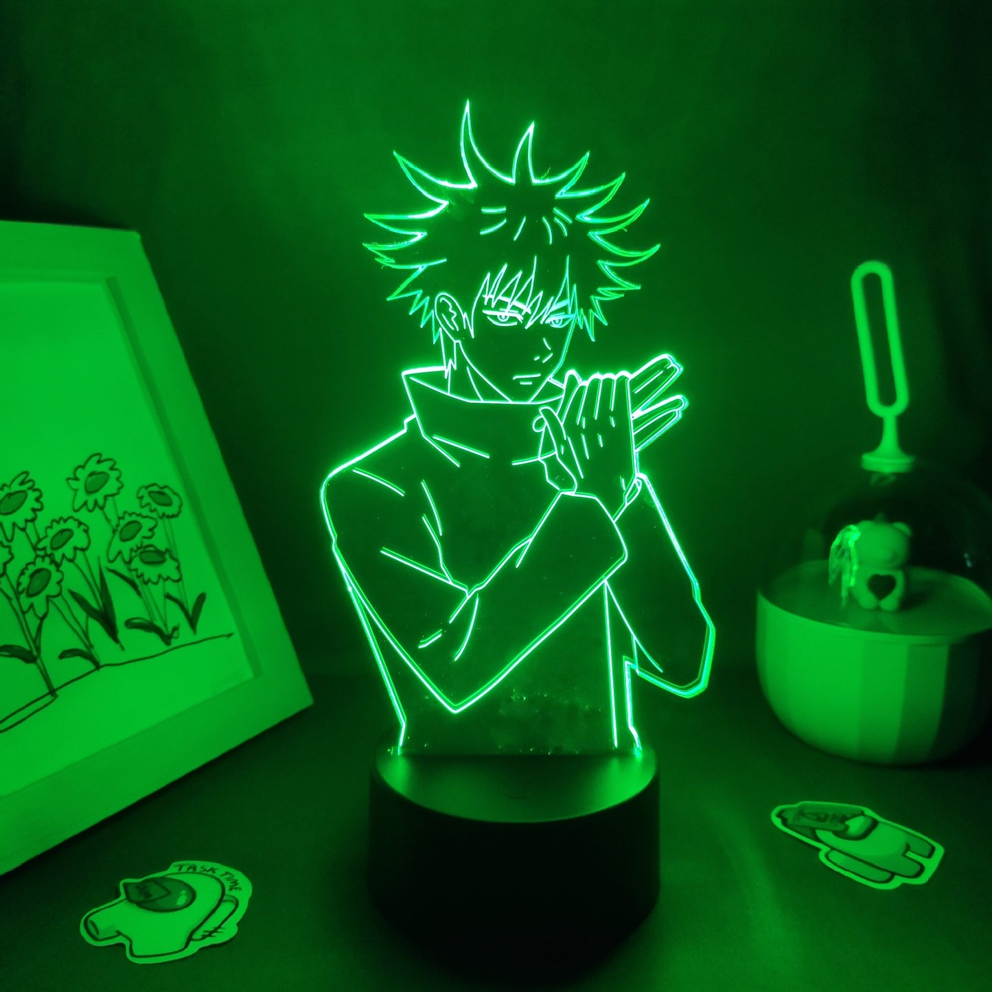 مصباح LED ثلاثي الأبعاد على شكل شخصية جوجوتسو كايسن ميغومي فوشيغورو