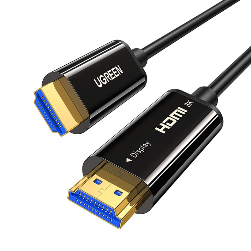 UGREEN 8K HDMI Fiber Optic Cable HDMI 2.1 Dynamic HDR 8K/60Hz 4K/120Hz Ultra High Speed 48Gbps eARC 3D HDCP2.2 for Samsung 8K TV