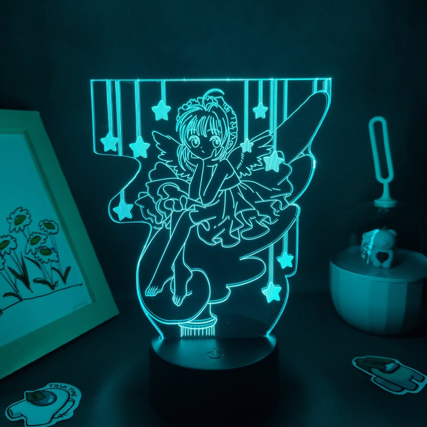 مصابيح LED ثلاثية الأبعاد على شكل شخصية كاردكابتور ساكورا