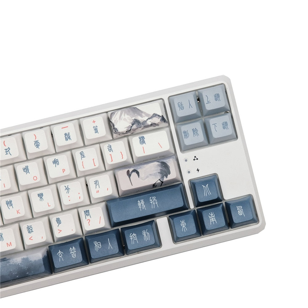 Blue-Crowned Crane Keycaps DSA Profile