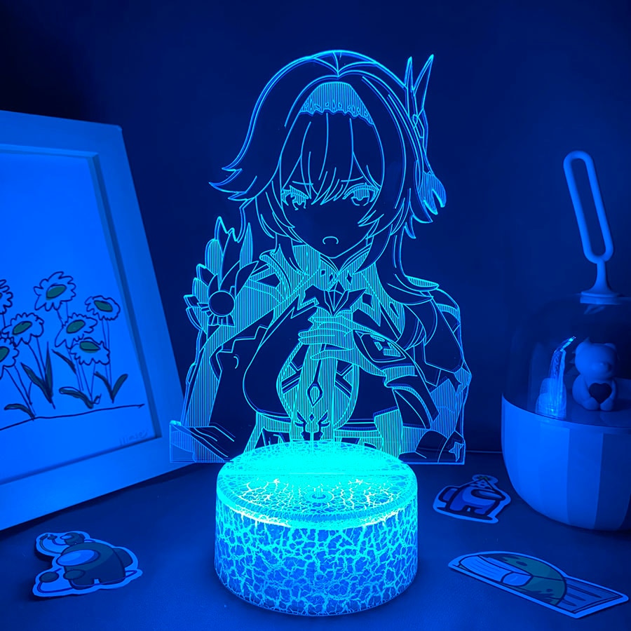 Genshin Impact Game Figure Night Lights