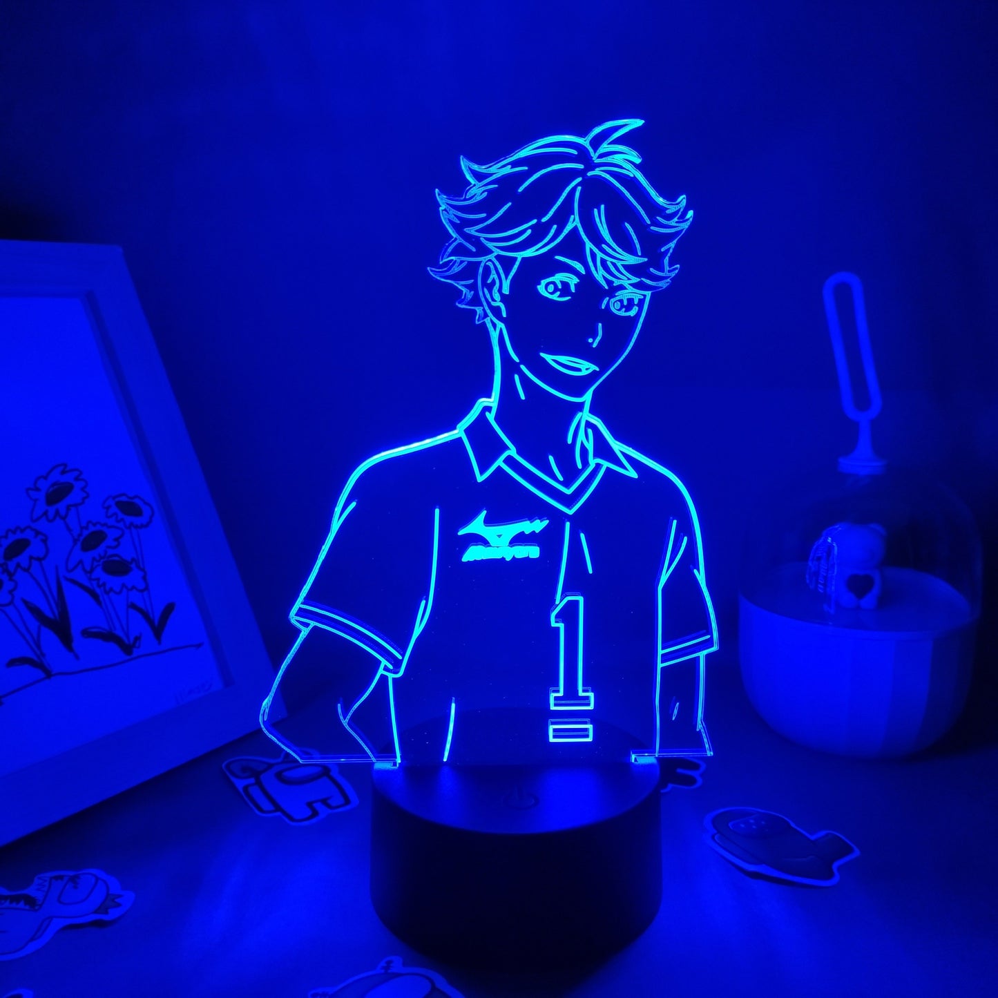Haikyuu الشكل تورو أويكاوا 3D LED RGB أضواء الليل