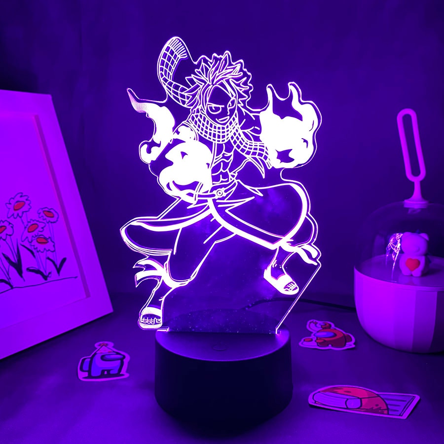 Fairy Tail Figure Natsu Dragnee 3D Led Night Light