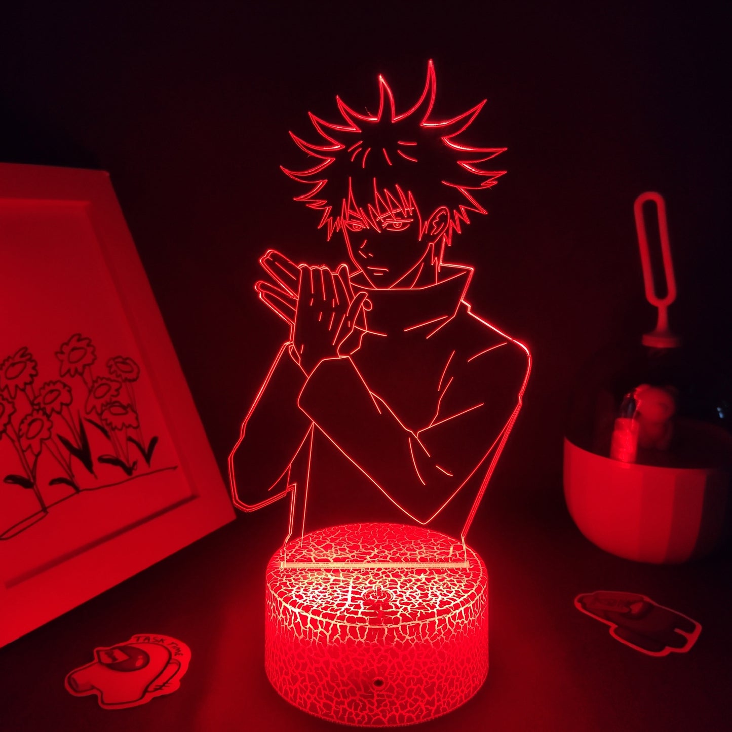 مصباح LED ثلاثي الأبعاد على شكل شخصية جوجوتسو كايسن ميغومي فوشيغورو