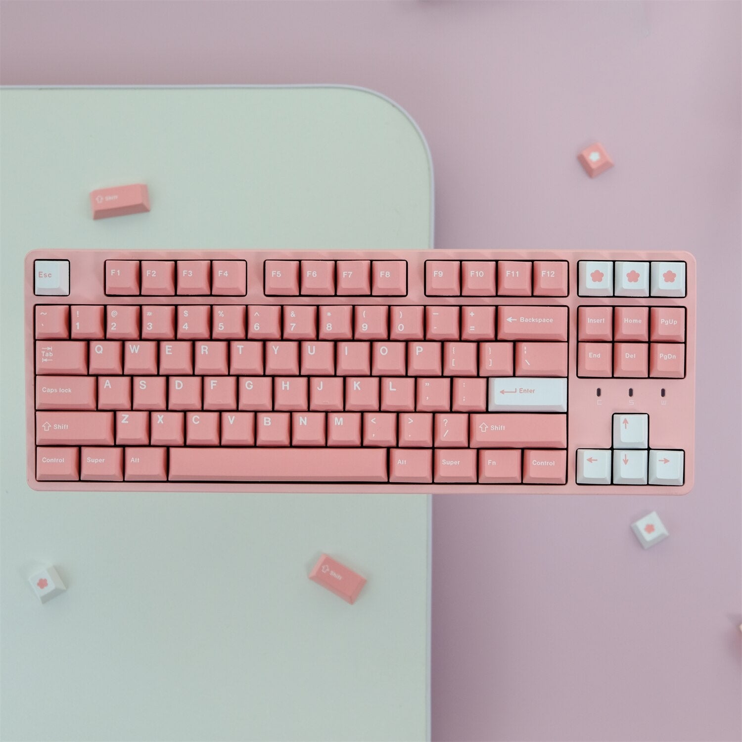 Peach Blossom Cherry Profile Keycaps