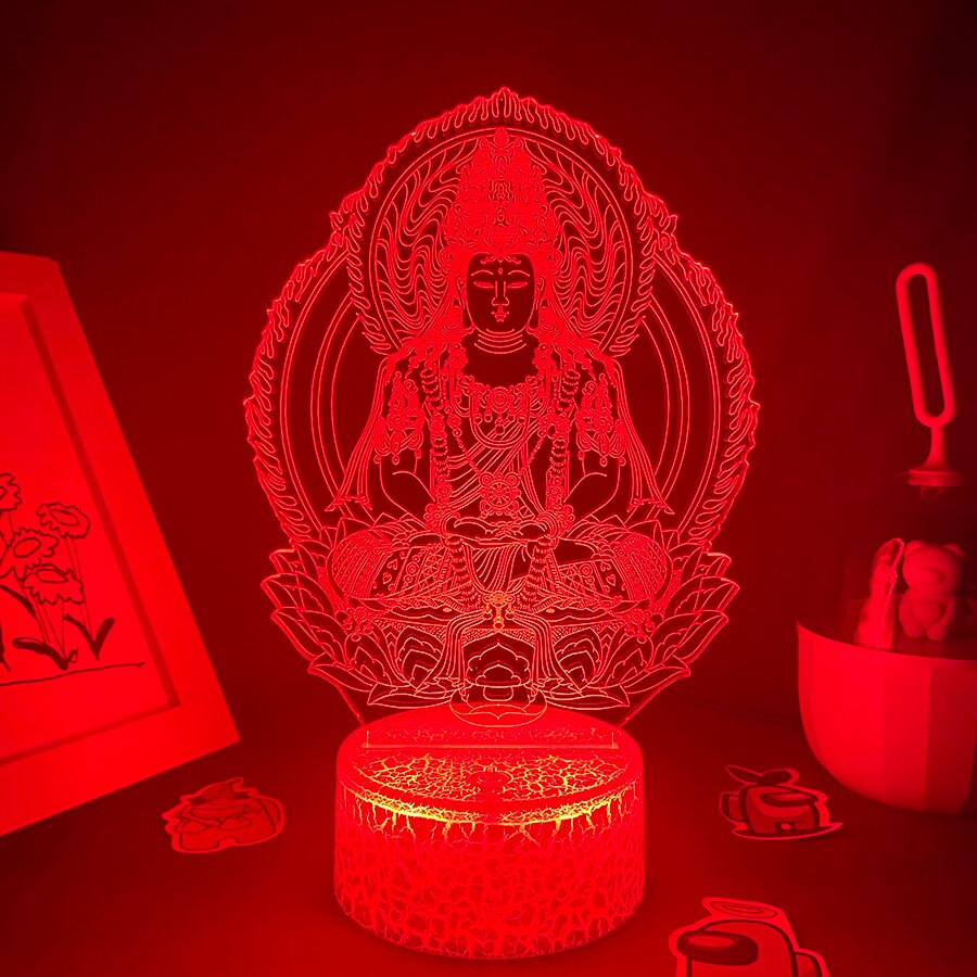 Bodhisattva Guanyin 3D LED Neon Night Lights
