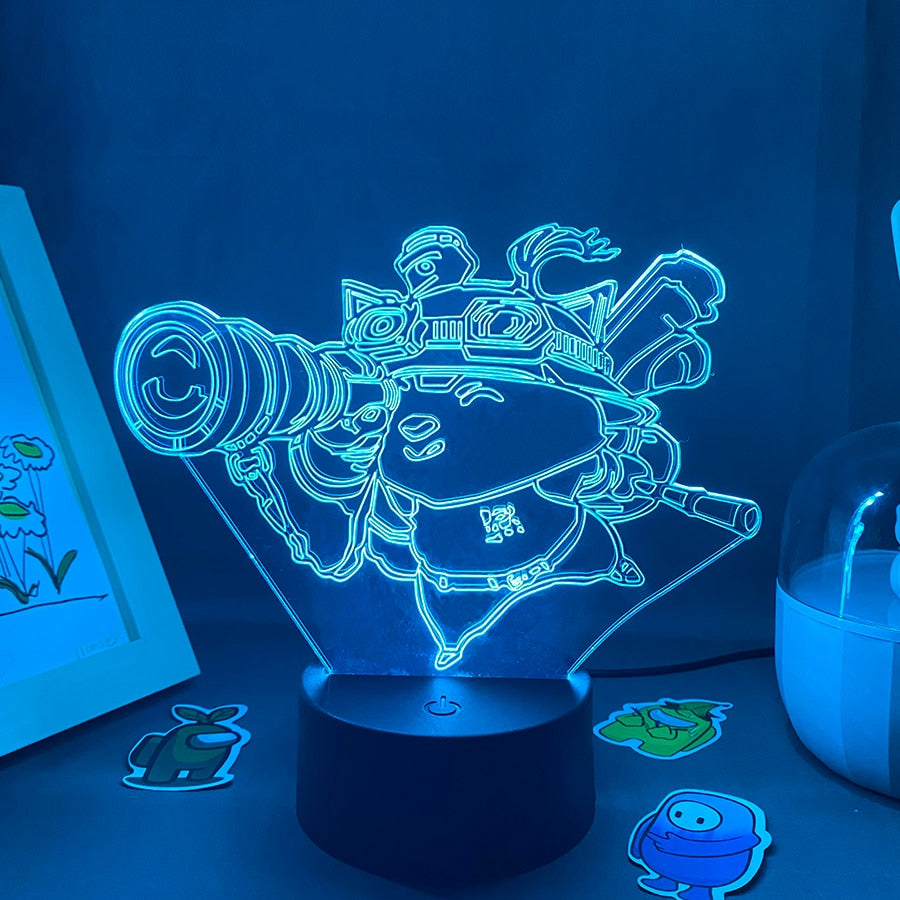 Overwatch OW Game Roadhog 3D Led RGB Night Light