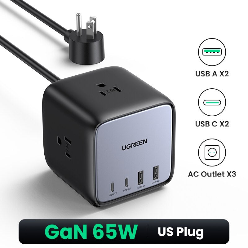 【New-in Sale】UGREEN 100W Desktop Charger Power Strip Charging Station Fast Charger For Laptop Macbook iPhone 14 13 Phone Charger