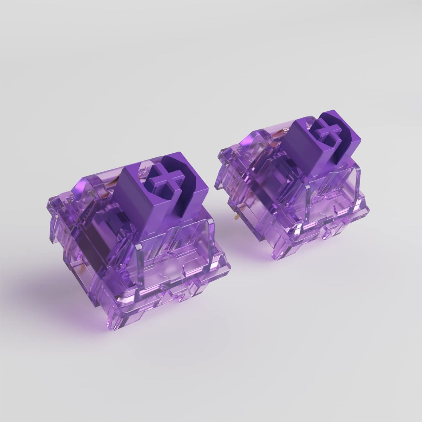 Akko CS Jelly Purple Switches 3 Pin 40gf Tactile Switch with Dustproof Stem Compatible with MX Mechanical Keyboard (45 pcs)