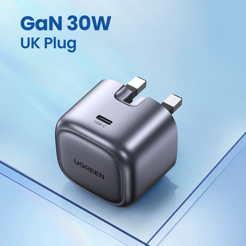 【بيع جديد】شاحن UGREEN GaN بقدرة 20 وات PD سريع USB من النوع C شاحن USB C PD3.0 QC3.0 شحن سريع لهاتف iPhone 14 13 12 11