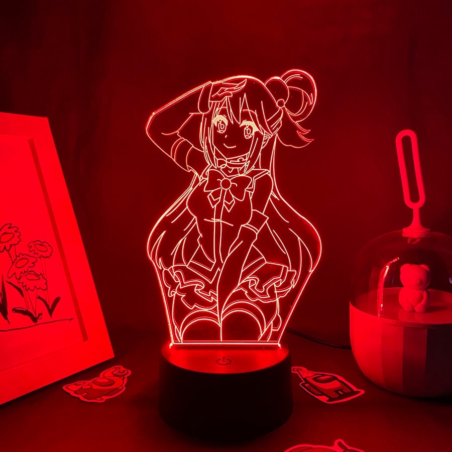 Konosuba Figure Aqua Neon Night Light