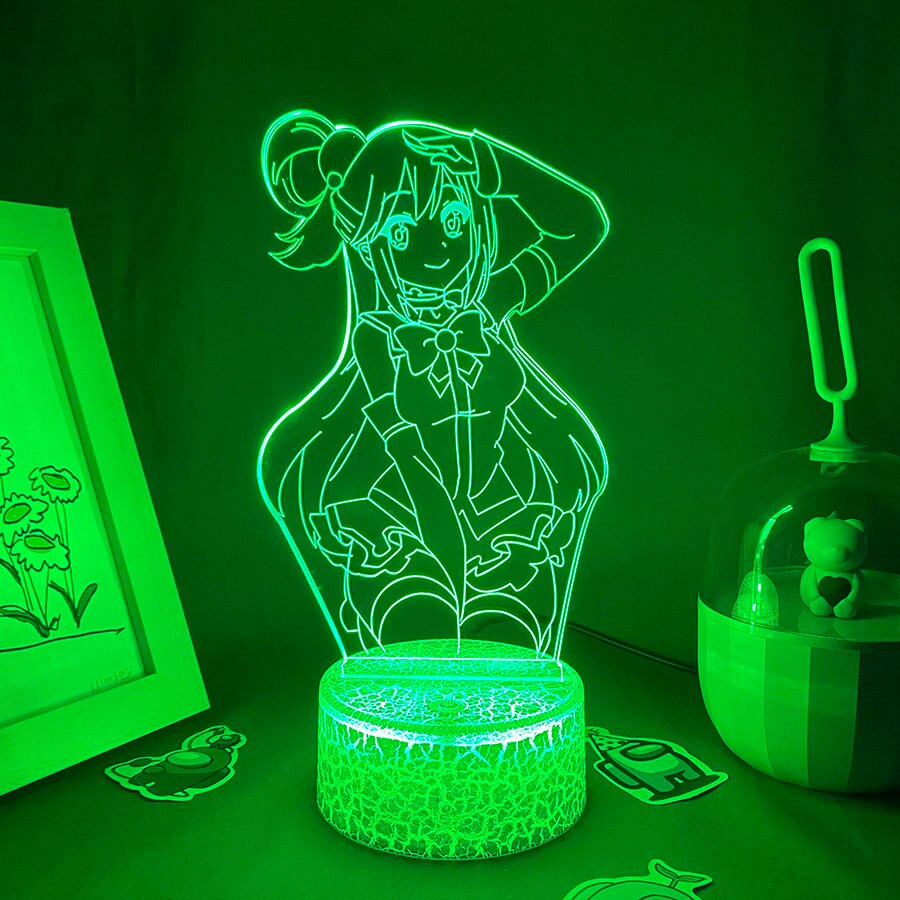Konosuba Figure Aqua Neon Night Light