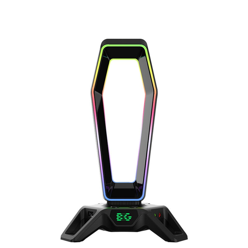 7.1 Surround Sound Card RGB Headphone Stand