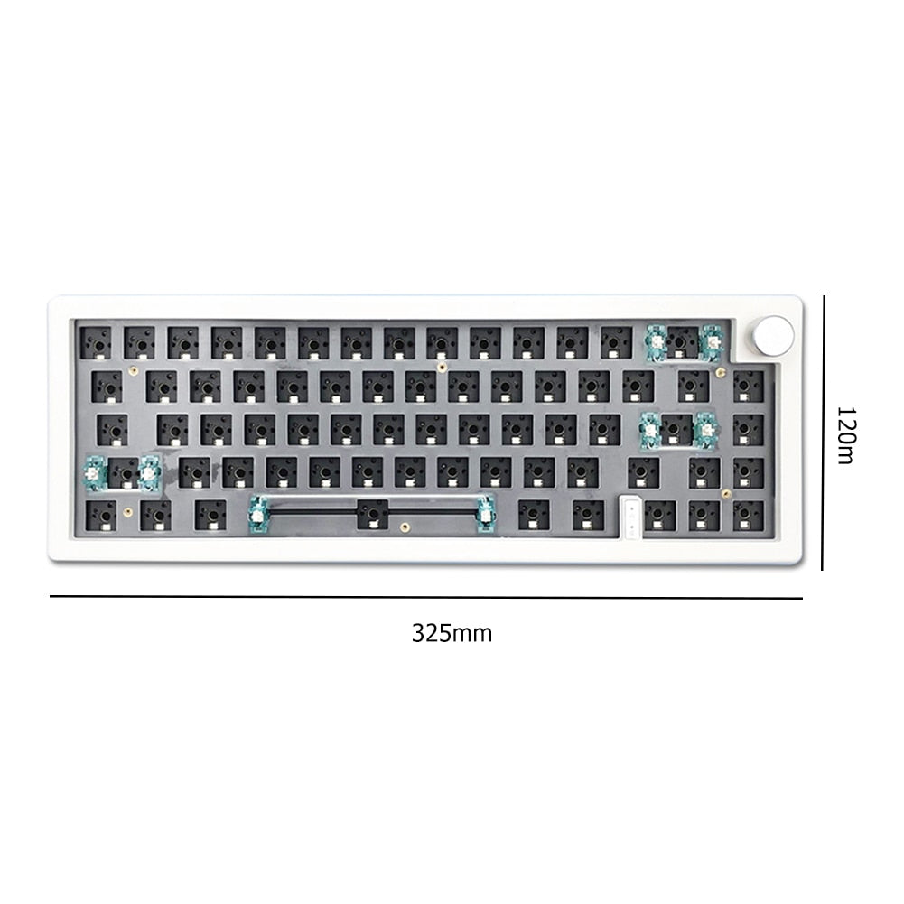 مجموعة لوحة المفاتيح الميكانيكية RGB اللاسلكية GMK67 (7 ألوان) 