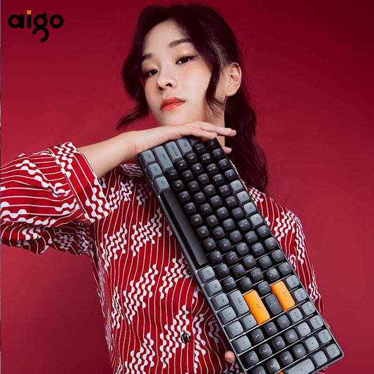 لوحة مفاتيح ميكانيكية للألعاب Aigo A100 ثلاثية الوضع