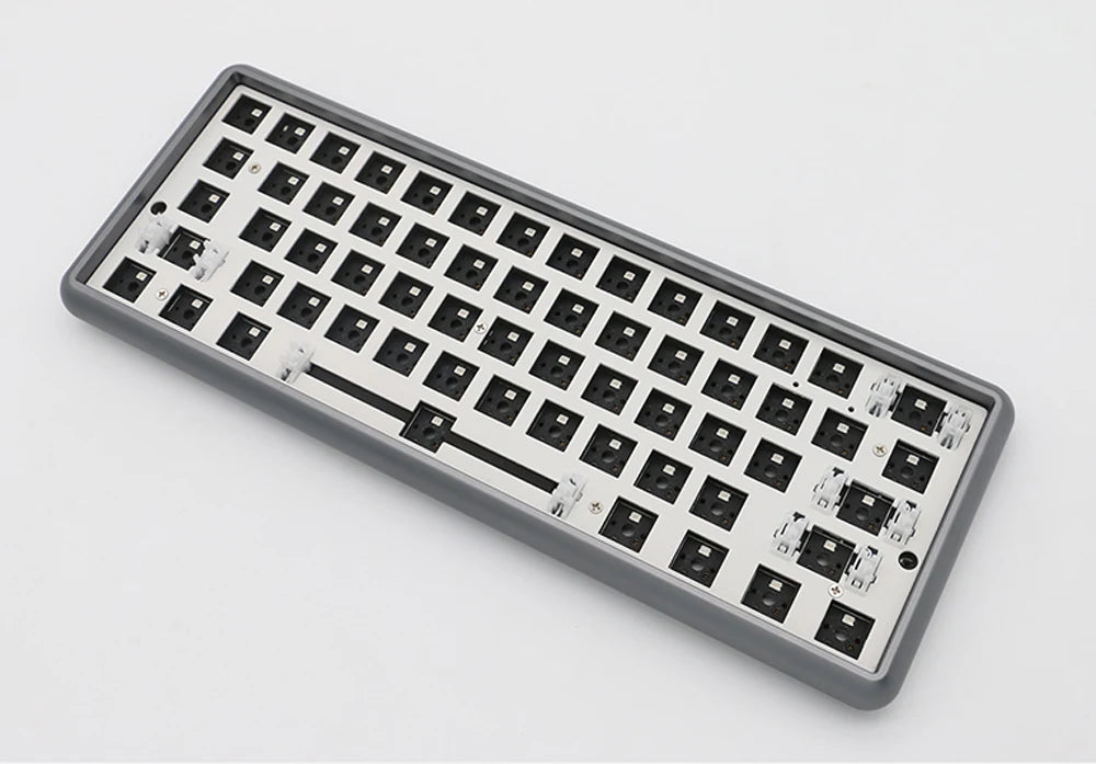 Deep Grey KJ61 DIY Kits CNC Aluminum Shell RGB Hot Swappable Wired Keyboard