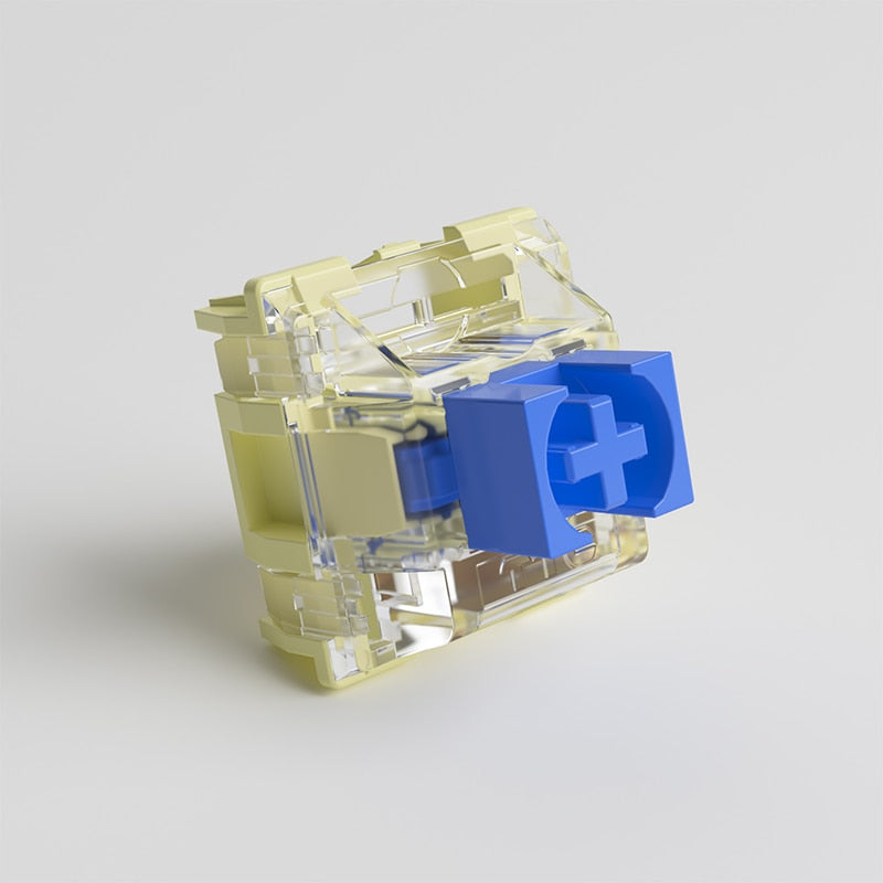 Akko x TTC Gold Blue Switch 3 Pin 37gf Click Switch متوافق مع لوحة المفاتيح الميكانيكية MX المخصصة القابلة للتبديل السريع (45 قطعة)