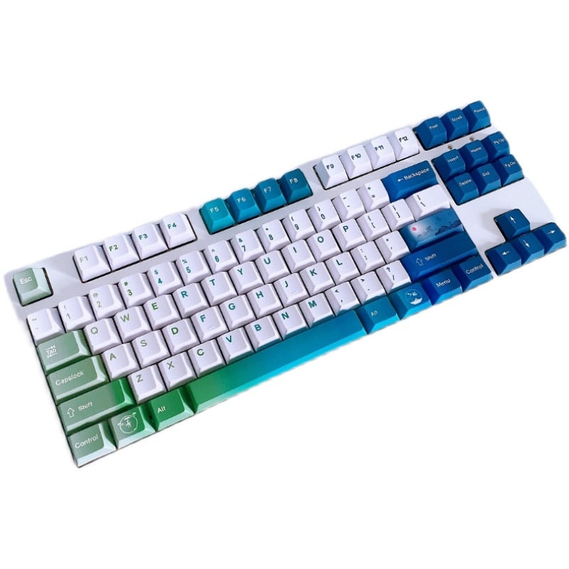 Turquoise Dip PBT Cherry Profile Keycaps