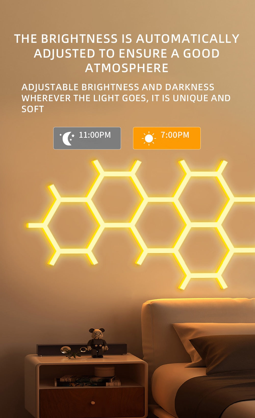 أضواء مشط العسل RGB