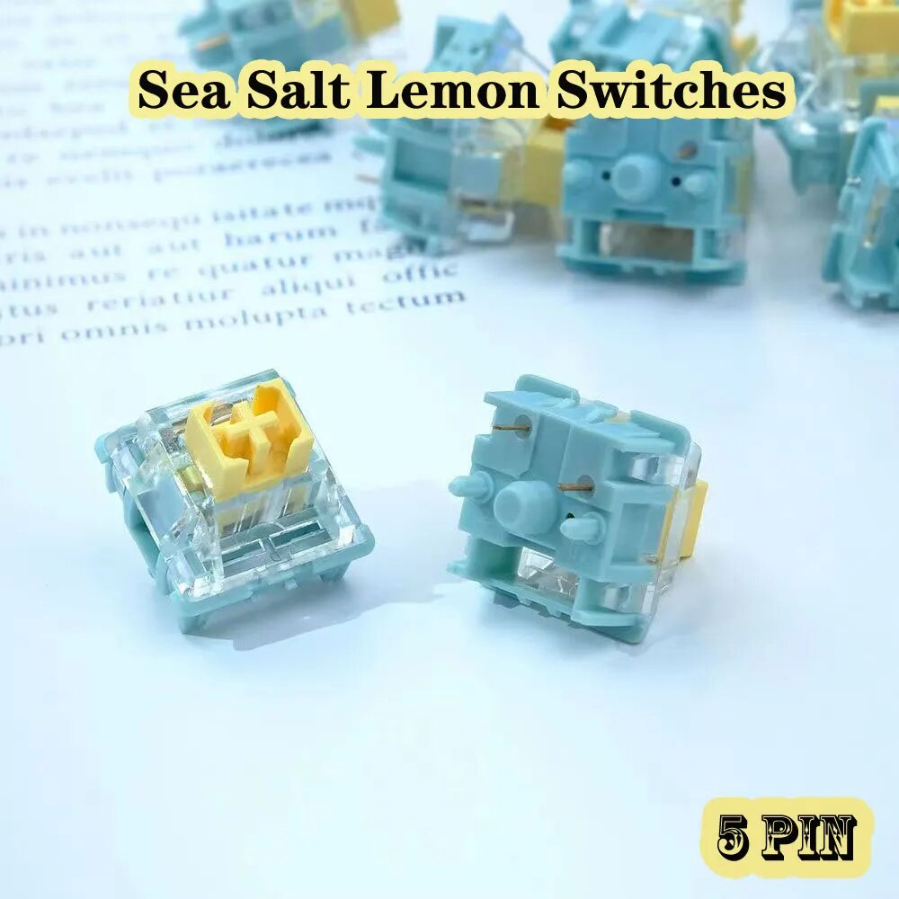 KBDiy Sea Salt Lemon Silent  Linear 5Pin Switches Linear 5Pin