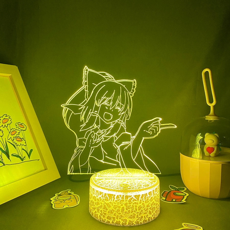 Touhou Project Figure Reimu Hakurei 3D Night Lights