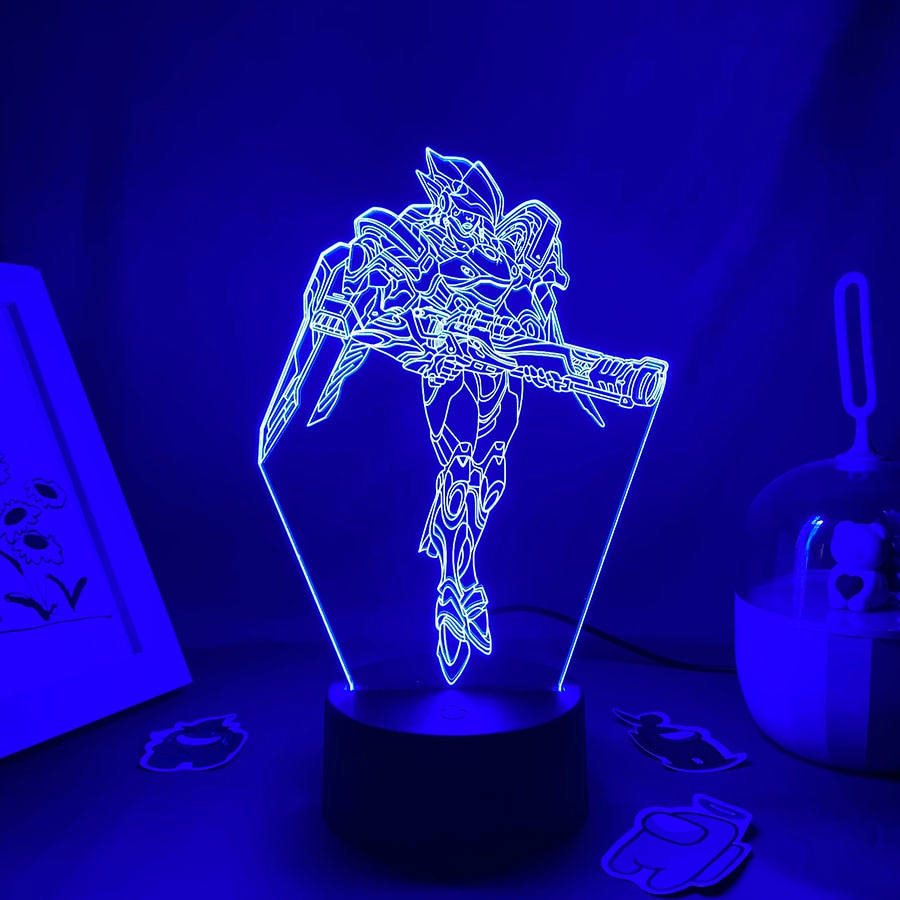 Overwatches OW Game Figure Pharah 3D Night Lights