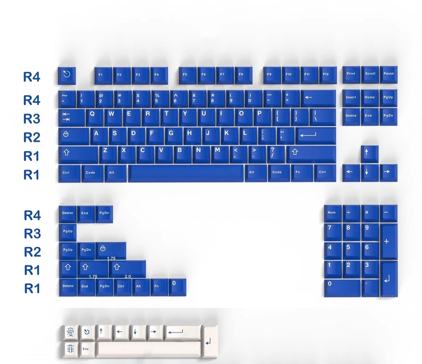 Aifei Icon GMK Classic Blue Keycaps